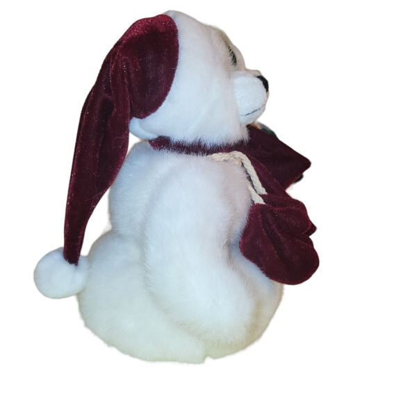 Unipak Teddy Bear Snowman Lot 2 White Weighted Plush Jointed 8" - Picture 4 of 13